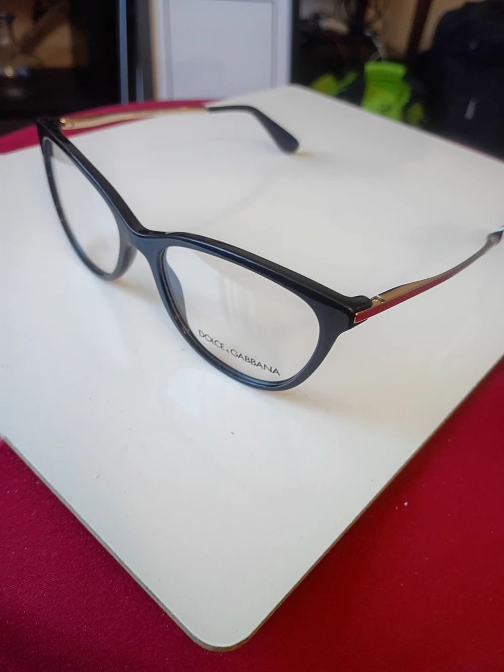 Dolce & Gabbana Women's Black Cat-Eye Eyeglass Frames